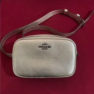 Coach Metallic Pebbled Leather Belt Bag/Fanny Pack